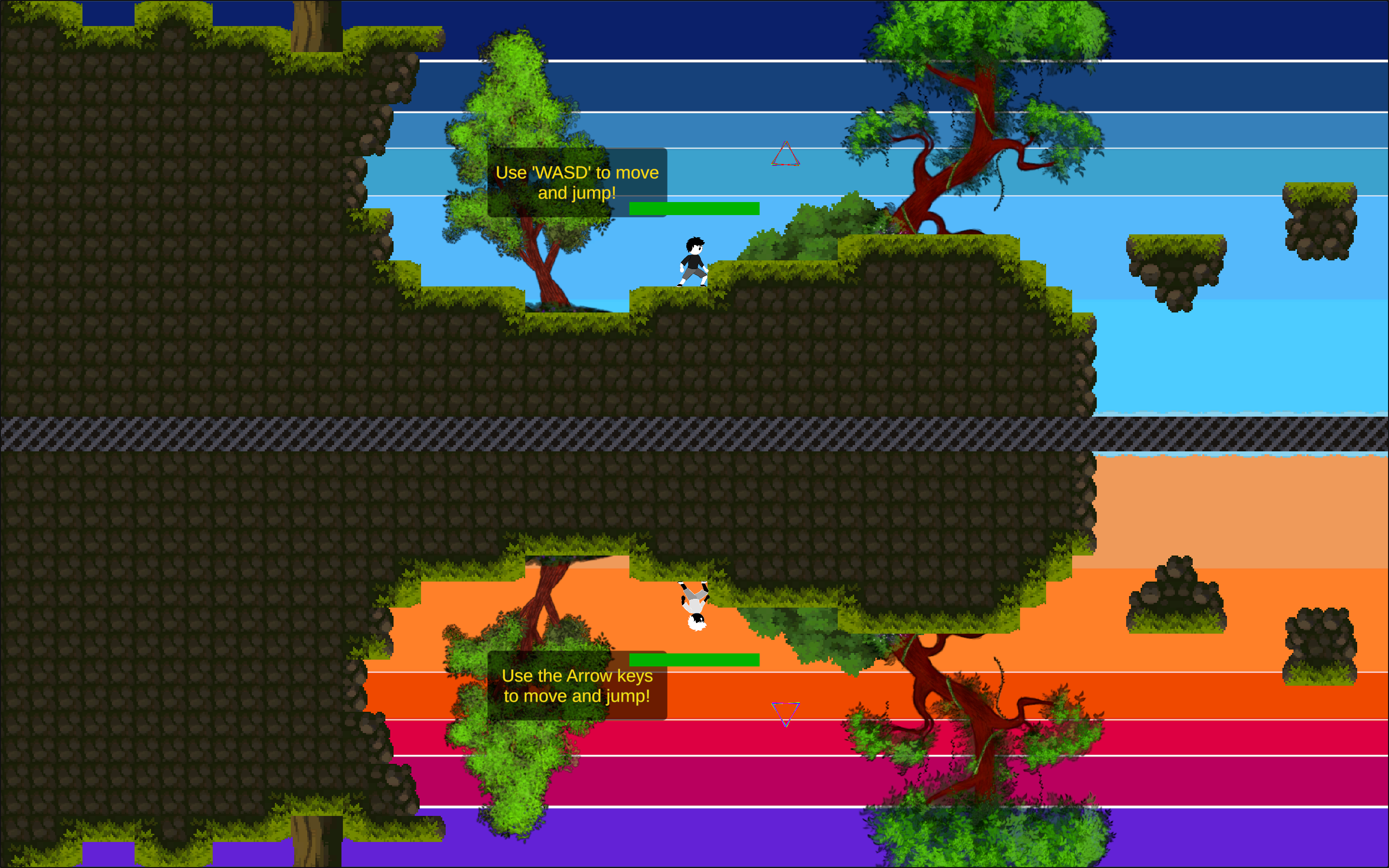 Image of the reflected worlds in the game Internal Reflection