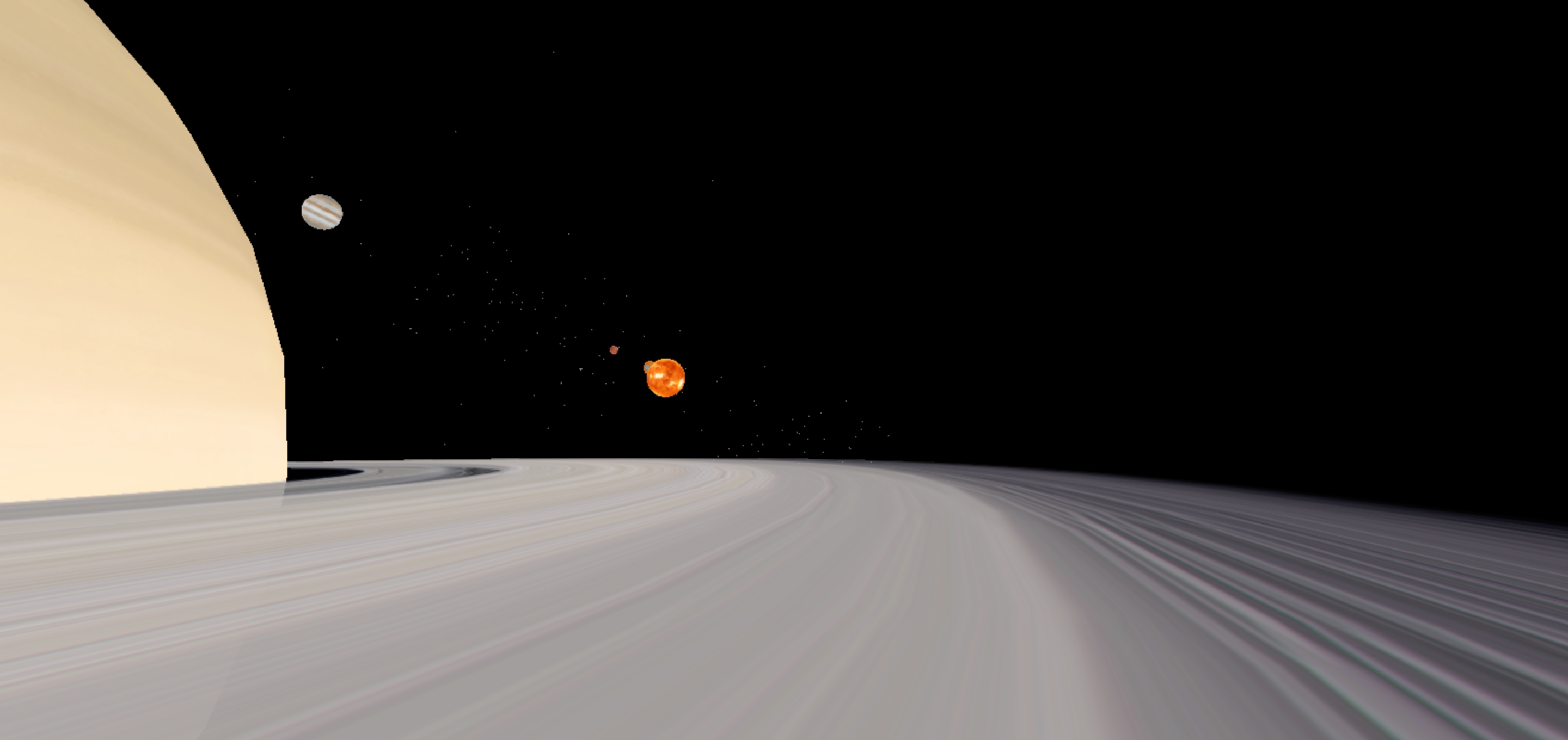 A view of the solar system from saturn's rings